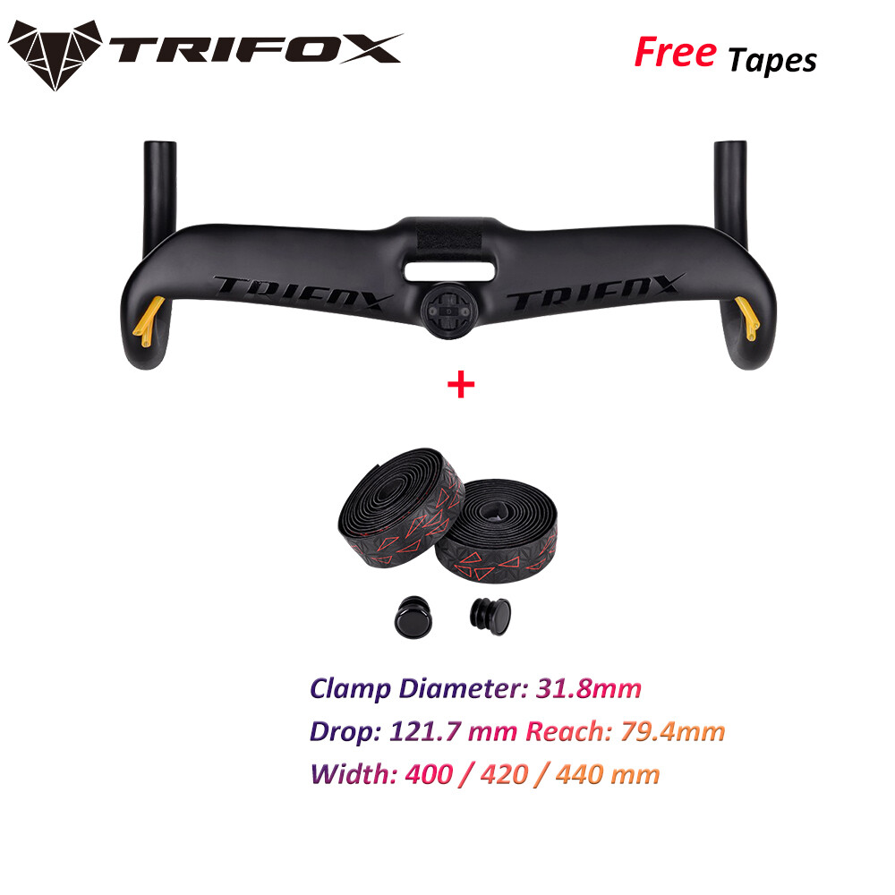 TRIFOX Carbon 31.8mm UD Matte Aero Road Bike Handlebar Bracket For Garmin Bryton