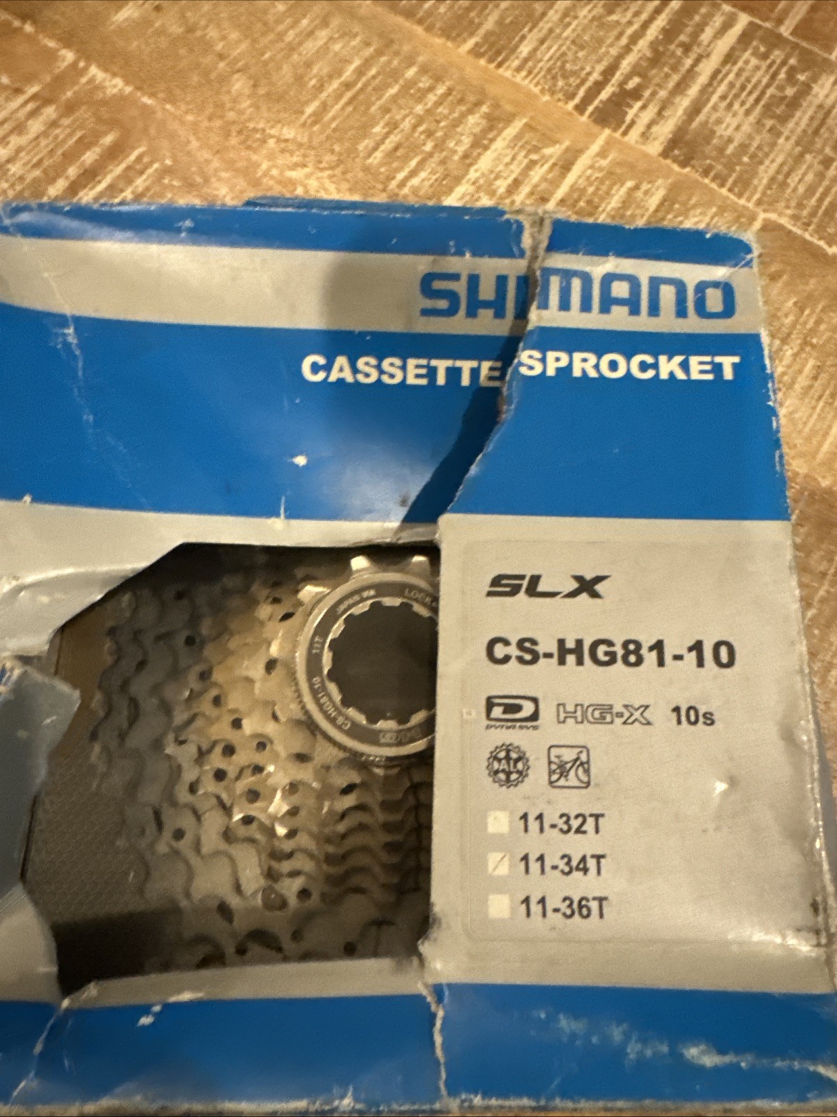 Shimano SLX Hg81 11-34 10 Speed Silver Cassette