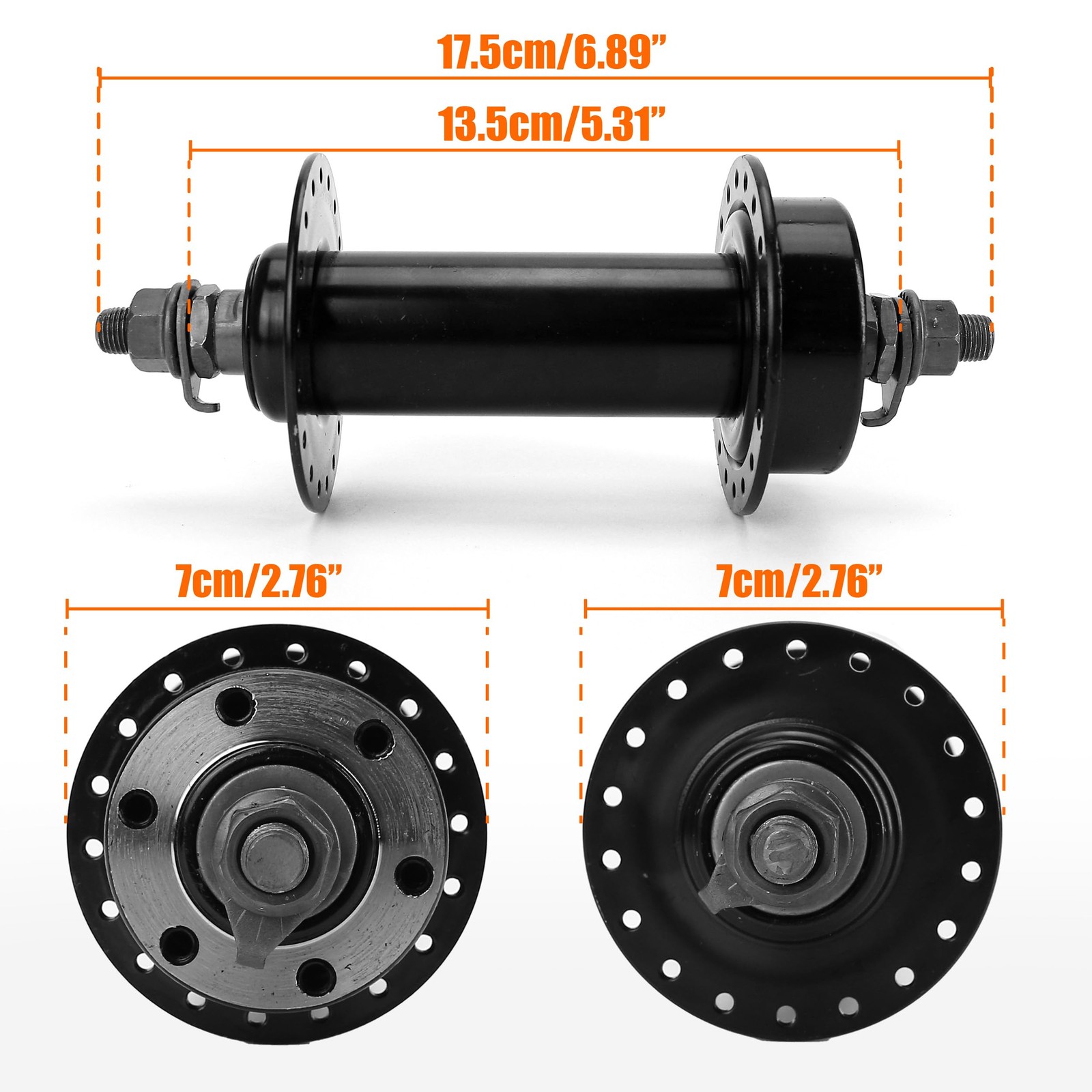 Fat Tire Bike Wheel Part Hub, Rear Hub 195mm Front Hub 135mm 36 Holes Thread …