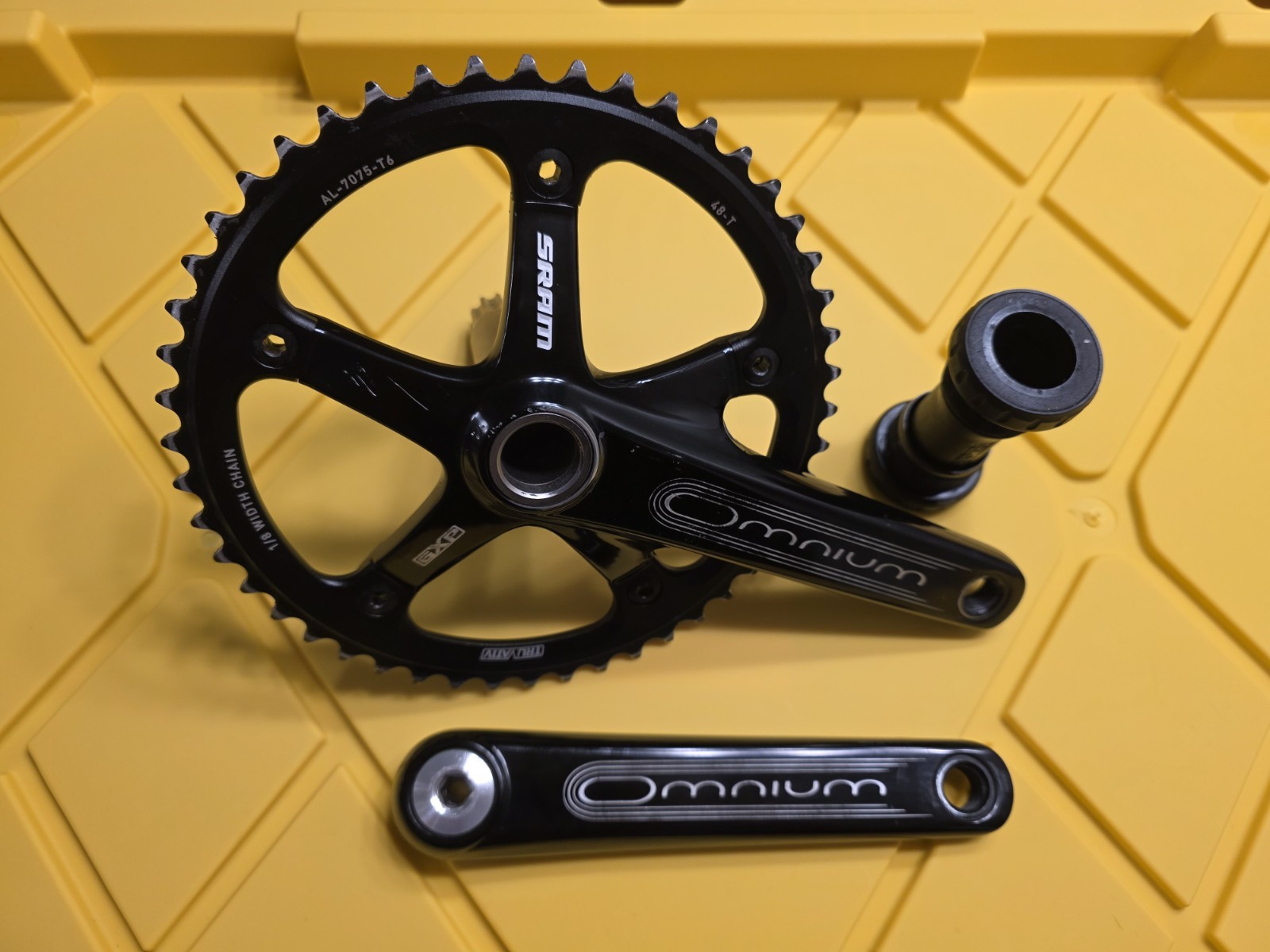 Sram Omnium Crankset 165mm, Track, Fixed Gear, Bike, 144 BCD, Black