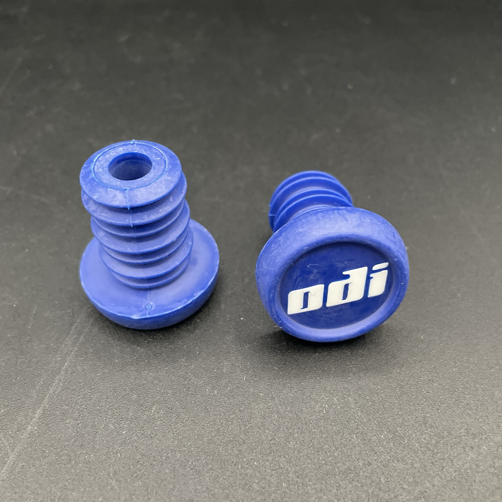 One PAIR ODI BMX Bicycle Nylon Handlebar Push-In Bar Ends Plugs – Blue