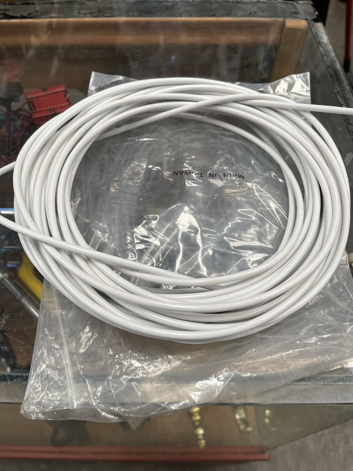 WHITE BICYCLE BIKE WHITE BRAKE CABLE HOUSING 50 FT ROLL UNLINED NEW