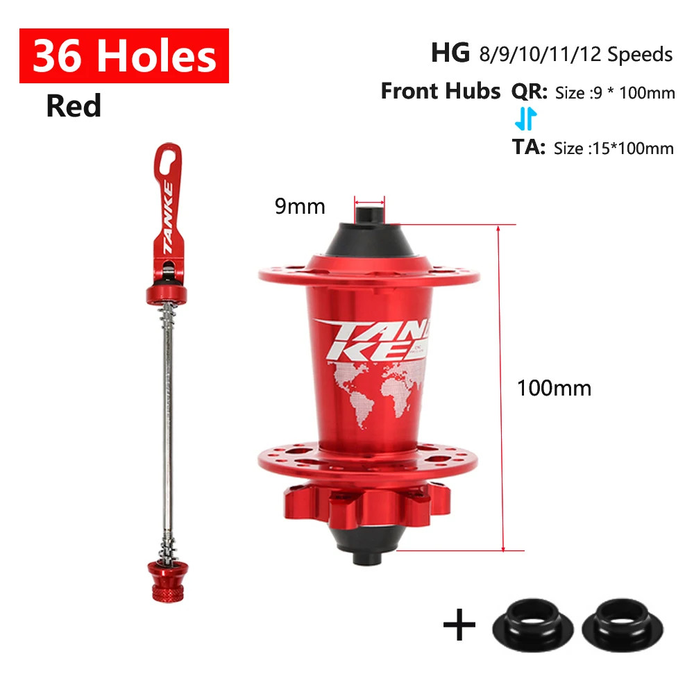 TANKE TH-390 MTB Mountain Bike Hub Set 120 Click 6 Pawl Disc Brake 28 32 36H