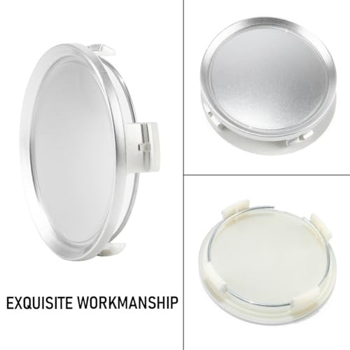 4PCS 74mm Wheel Center Caps for Rim OD:74mm/2.91in, ID:69.46mm/2.74in Silver