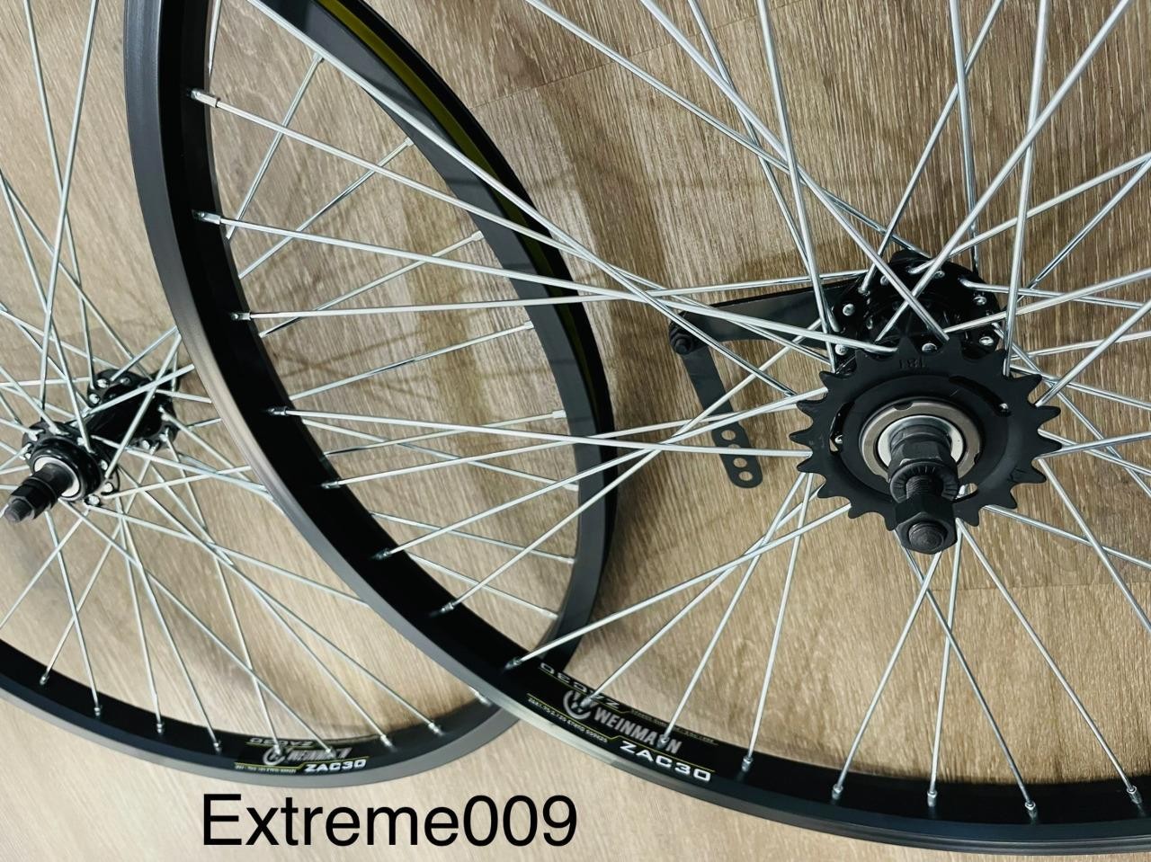 26″ Weinmann Bicycle Alloy Black Chrome Wheels 36 Spoke Front & Rear Coaster 12g