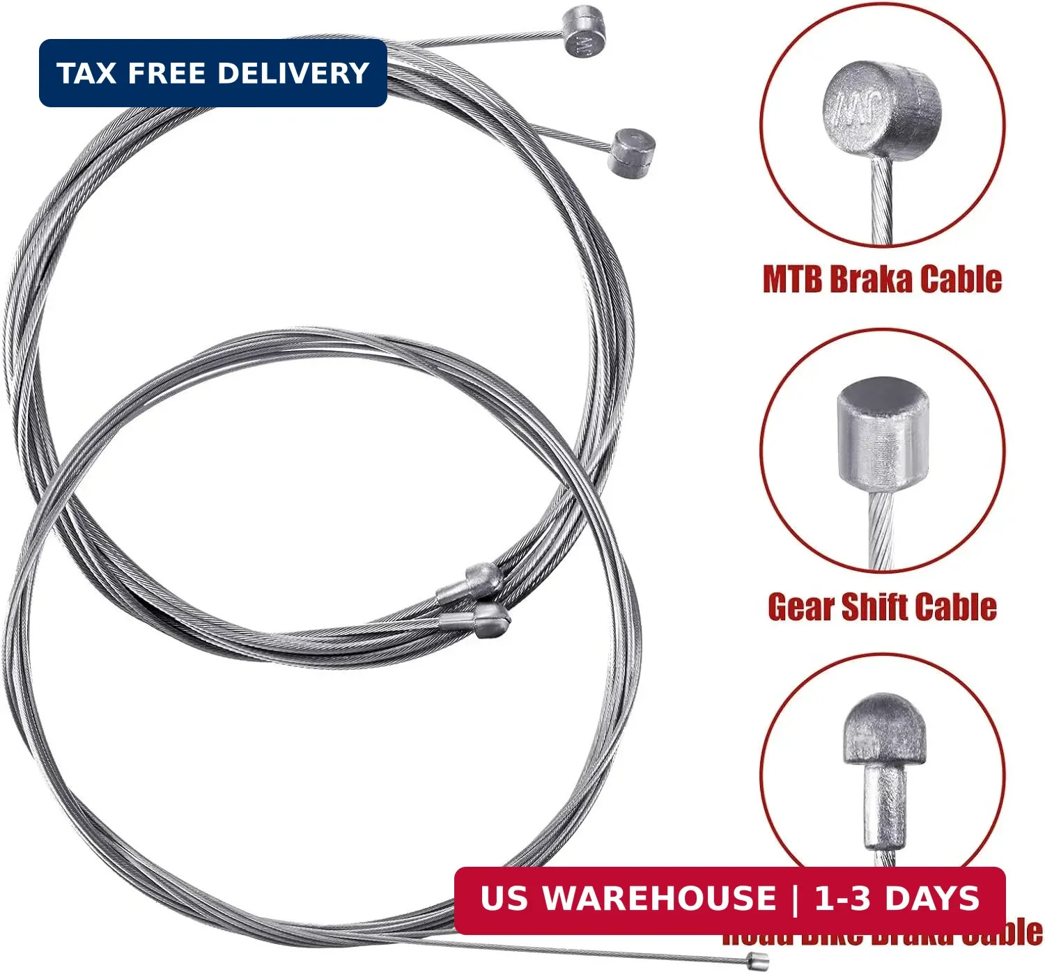 Boao Universal Bike Brake Cable Kit Derailleur Bicycle Shifter Cable Housing Set