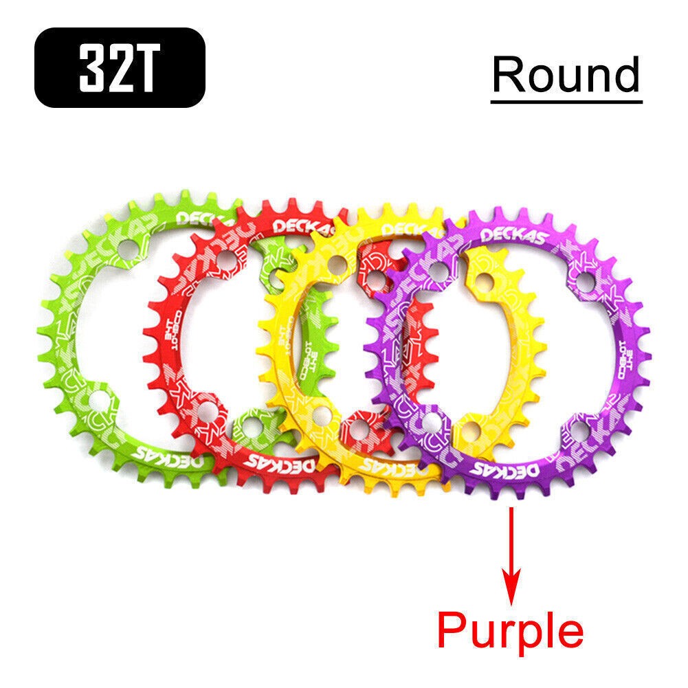 Bike Narrow Wide Round Oval Chainring Chain Ring BCD 104mm 32/34/36/38T DECKAS