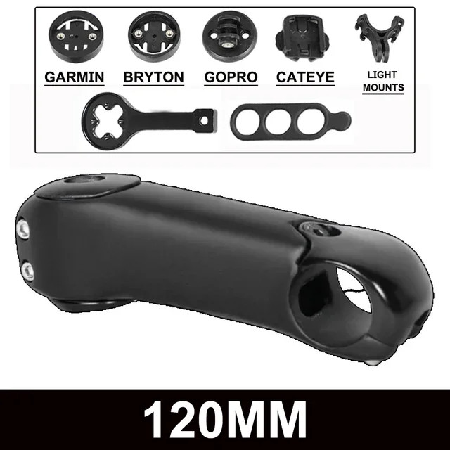 3 Degrees Stem Carbon Fiber MTB/Road Bicycle Carbon Stem Adapter Computer Mounts
