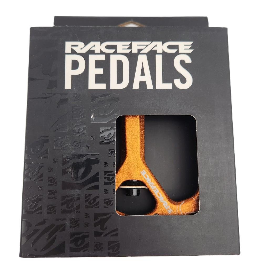 Race Face Atlas Orange Pedals DH / MTB Bicycle Studded Platform Aluminum