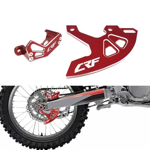 CRF250 Dirt Bike Rear Brake Disc Guard & Dirt Bike Caliper Guard red 1