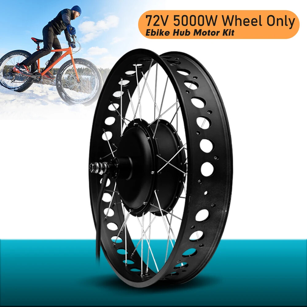 72V 5000W Rear Rotate Electric Fat Bike Brushless 4.0 Tyre Motor Wheel