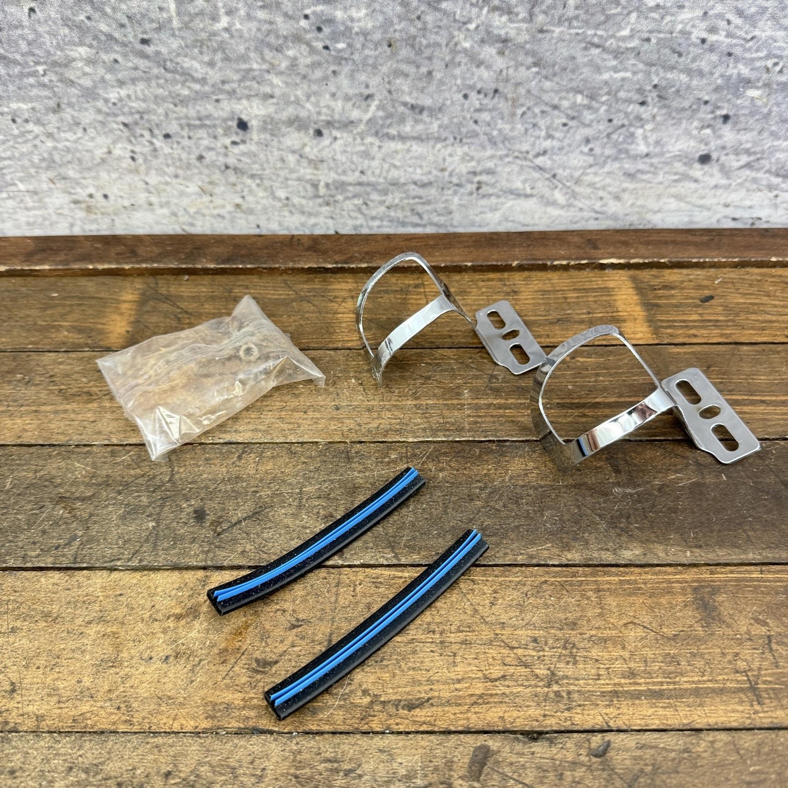 Vintage Christophe Mini Toe Clips NOS 50M Steel Chrome Pair Road Bike France 95g