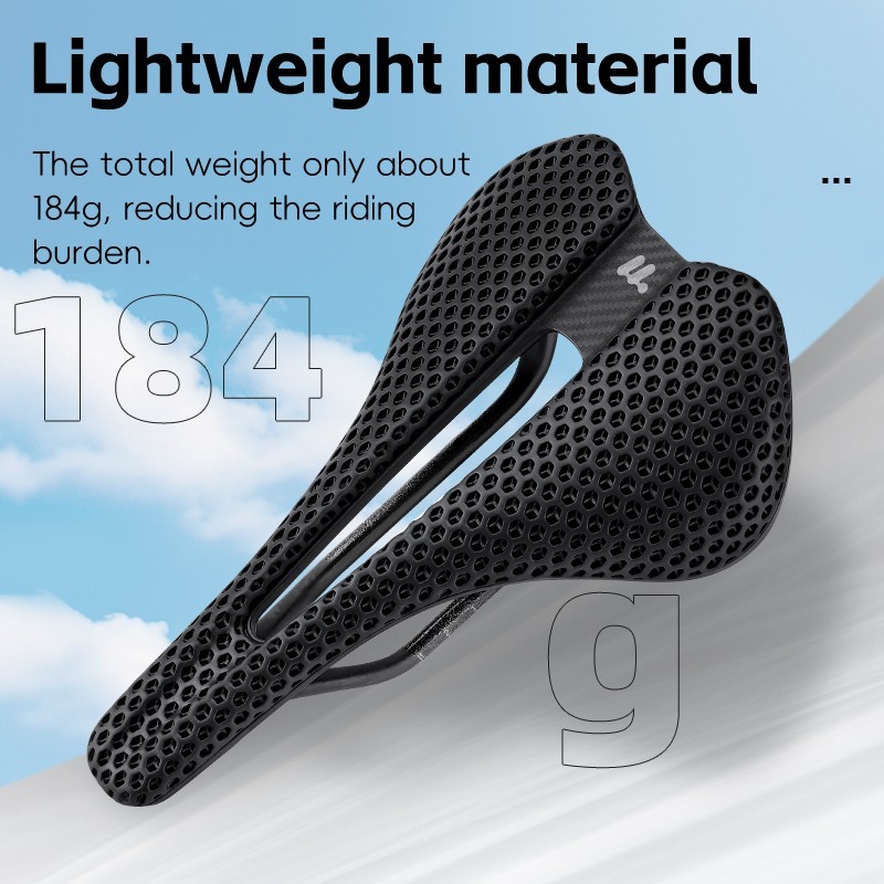 WEST BIKING 3D Printed Nylon T700 Carbon Fibre Bicycle Saddle Bike Seat Cushion