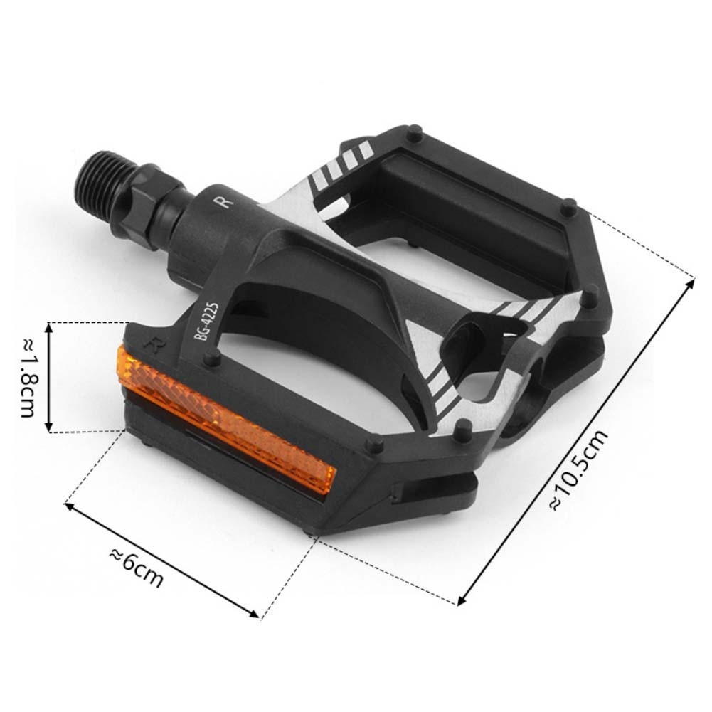 Reliable Nylon Bicycle Pedals with Double DU Bushing for Mountain Bikes