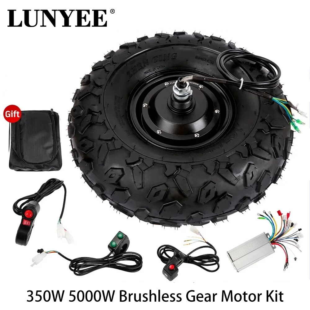 14.5 inch Electric Wheelbarrow Cart Gear Motor Kit 350W 500W Motor Controller