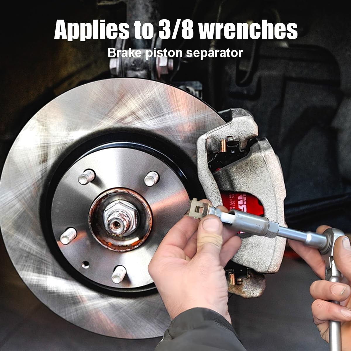 Car Cube Brake Caliper Compression Tool, Steel Rear Disc Brake Piston Tool Fits