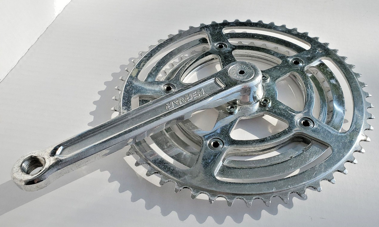 Vtg Nervar Bicycle Crank Set 54/40 BSA Stronglight Trek Motobecane Peugeot 70’s