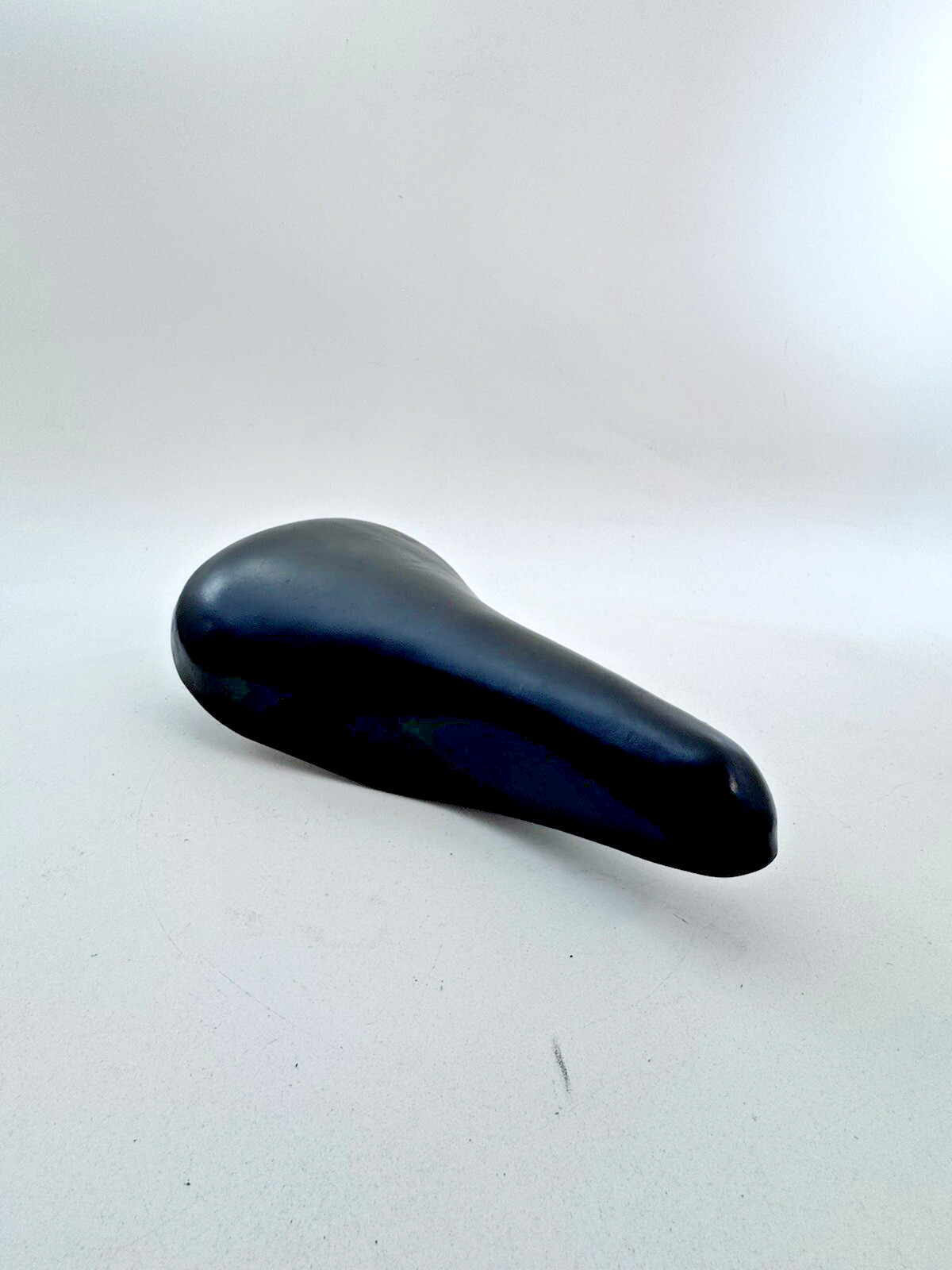 Vintage BMX Mesinger Seat Old School USA 70s Black Smooth BENT A82