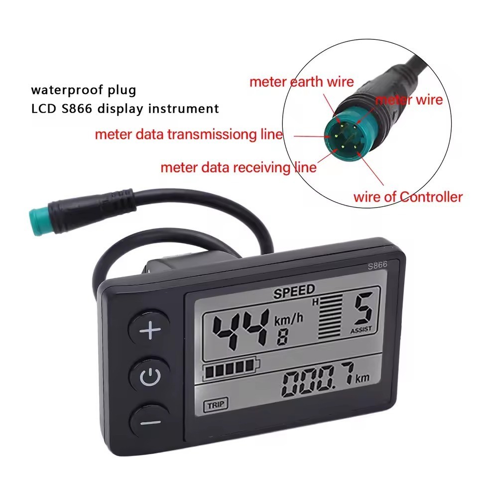 For E-Bike LCD Display 24V/36V/48V Display E-Bicycle MTB Part Electric Bike 2024