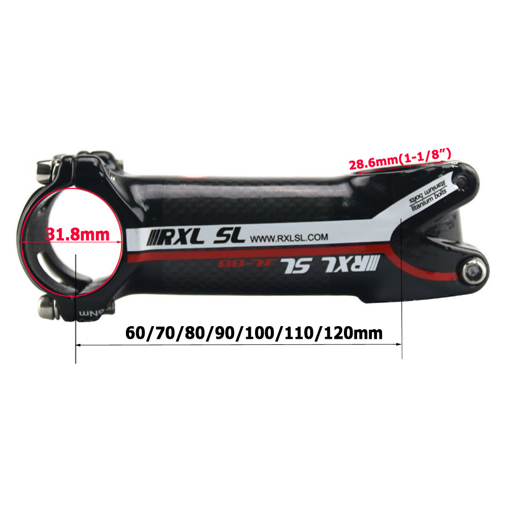 mtb Bike Handlebar Stem Road Bicycle Carbon Fiber+Auminum Alloy Stem 31.8mm