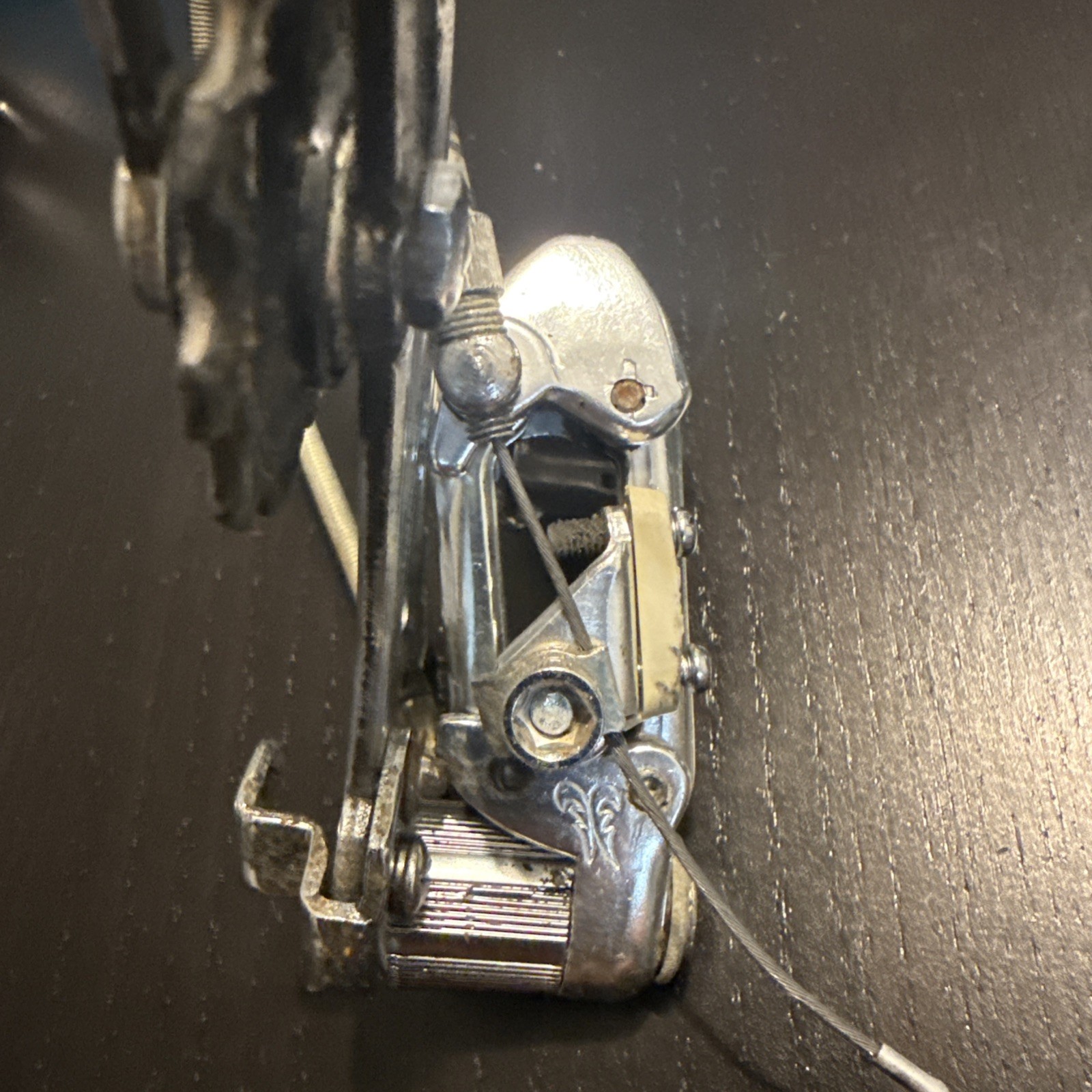 Vintage Shimano 600 Arabesque 6 Speed Derailleur Long Cage With Springy Housing