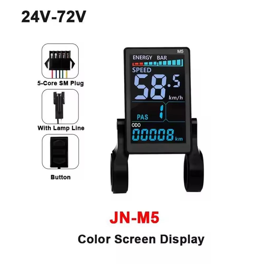 Electric Bike Speed Meter M5 LCD Display Panel Screen 24V 36V 48V 52V 60V 72V