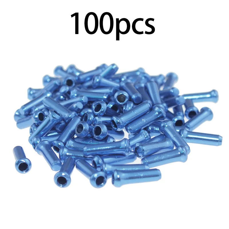 50/100Pcs Bicycle Cable End Caps Aluminum Alloy Bike Brake Shifter Cable Tips Wi