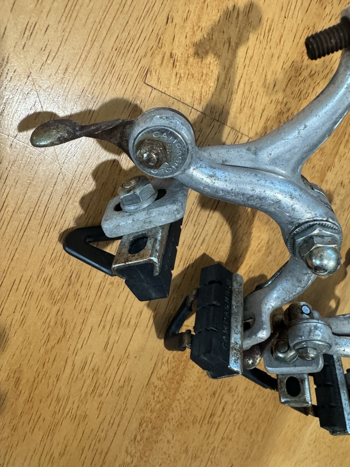 Vintage Campagnolo Nuovo Record Brake Calipers 1978 Nutted 70’s Campy Pair Set