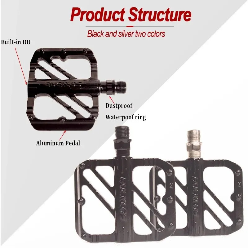 Bicycle Pedals Sealed DU Bearing Flat Pedals for BMX Road Bike Cycling Pedal