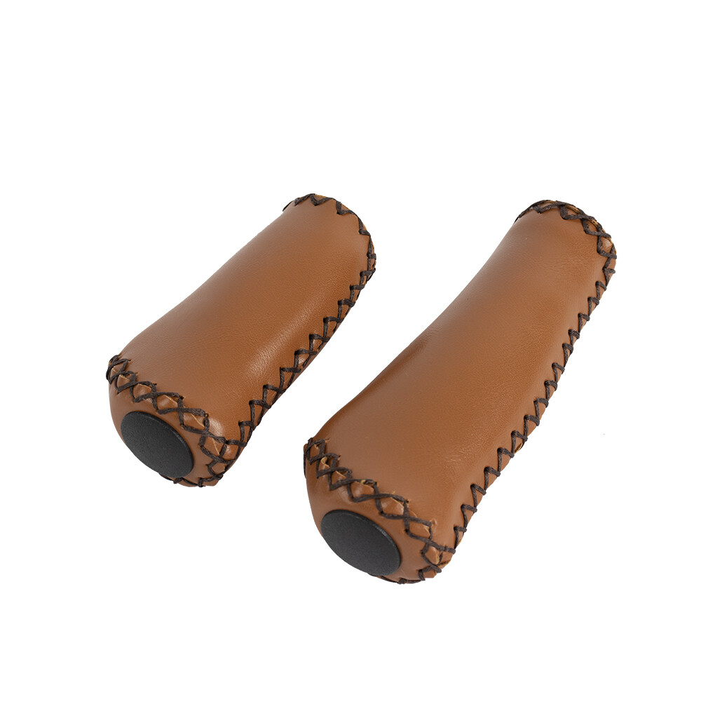 BROWN Synthetic Leather KRATON SHIFTER Grips for 3/ 7-Speed Cruiser Hybrid Bikes