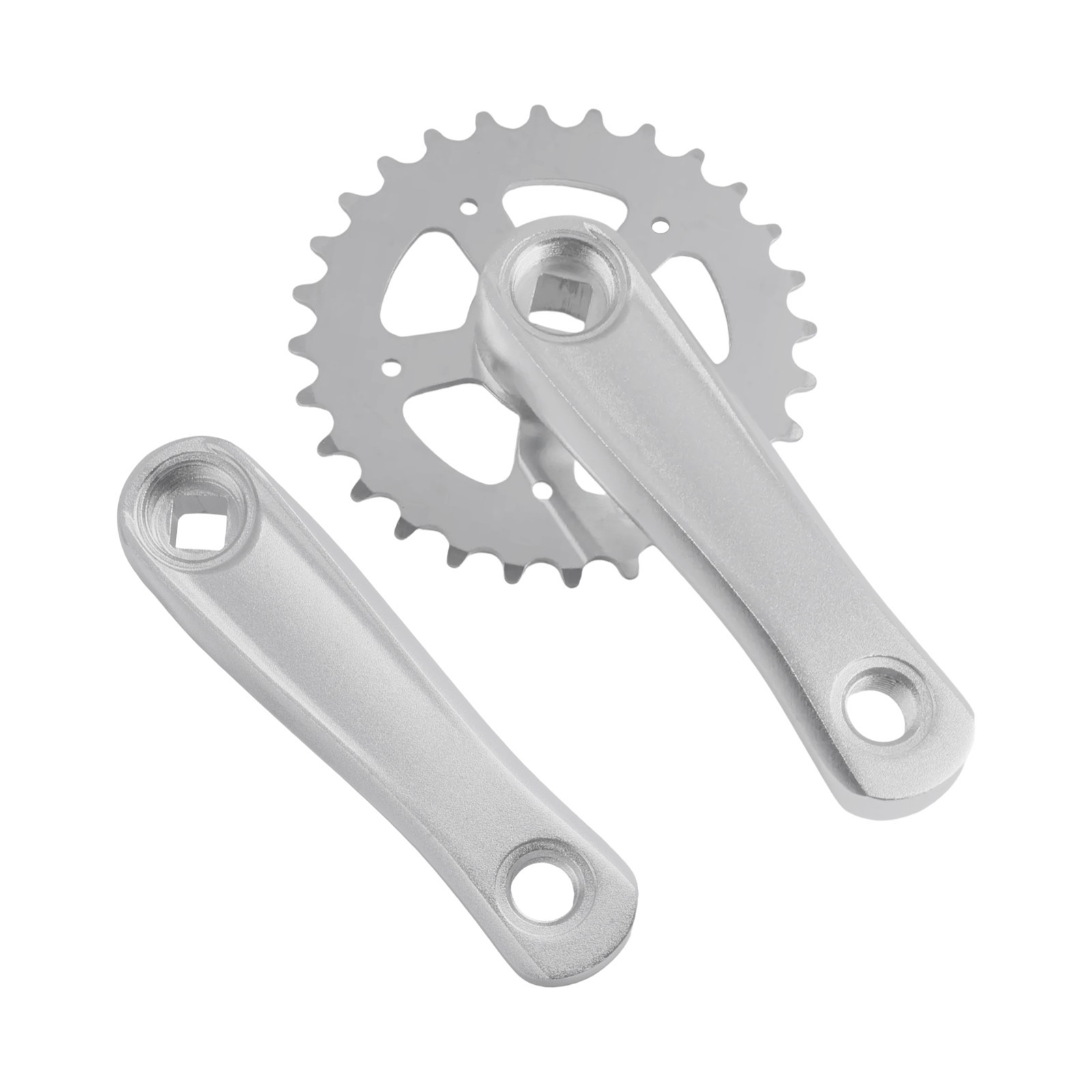 28T 114mm Aluminum Crankset for Single For Speed and Fixie Bikes Square Hole BB