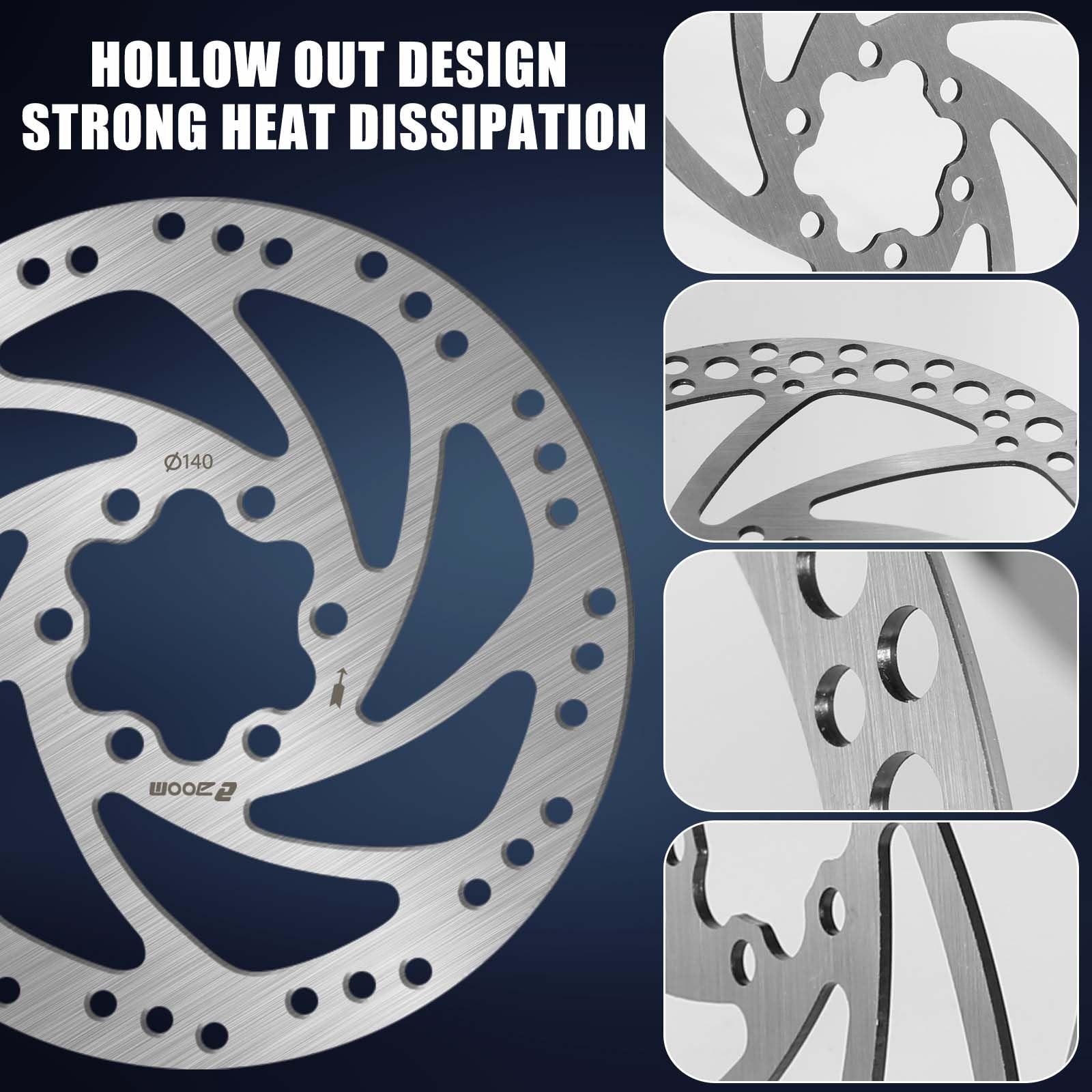140mm 160mm 180mm 203mm MTB Disc Brake Rotor with 6 Bolts, Bicycle Brakes Sta…