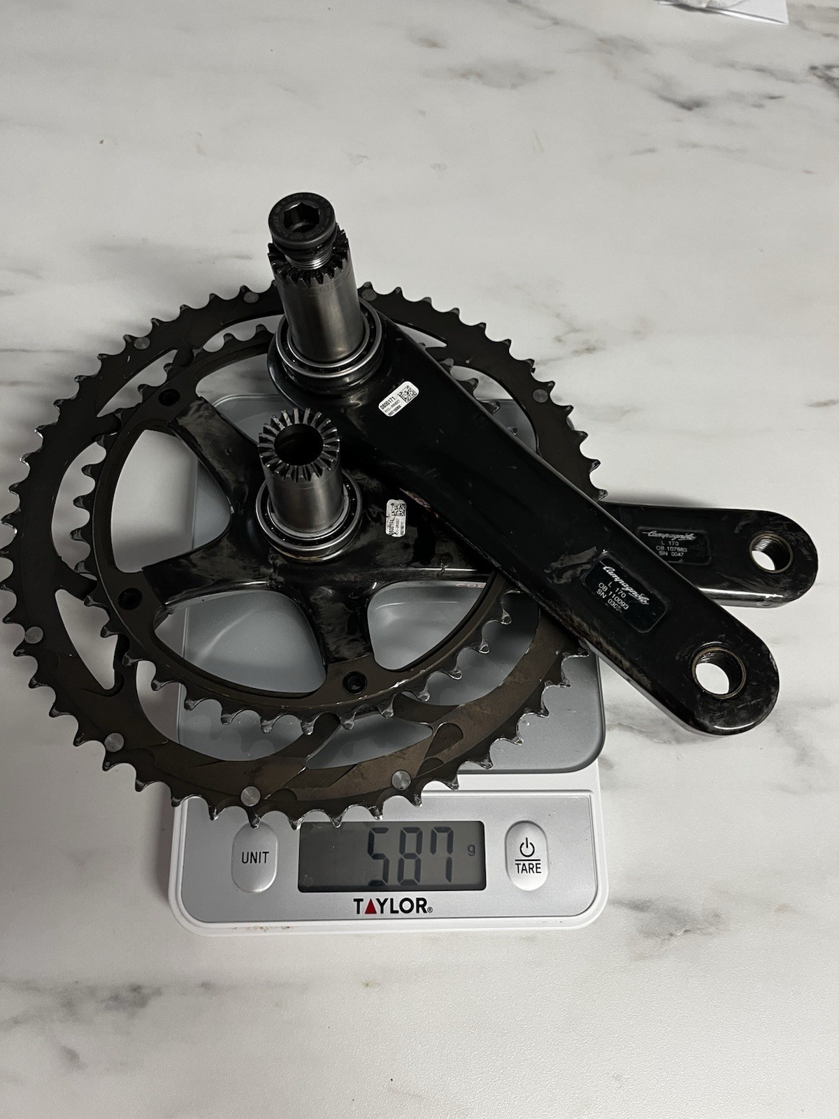 Campagnolo Super Record Ultra-Torque Carbon Road Crankset 170mm, 53/39.