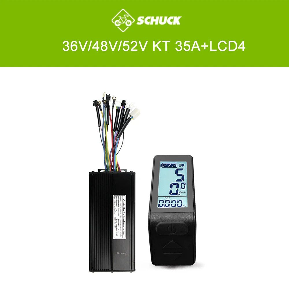 KT Electric Bicycle 36V 48V 52V 35A Sine Wave Controller SM/Waterproof Plug