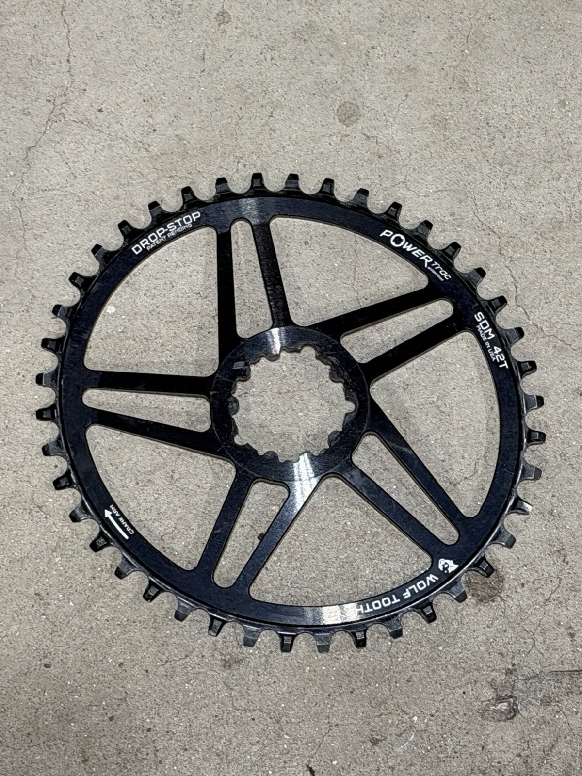 Wolf Tooth Oval Chainring SOM 42t direct mount SRAM 3 bolt