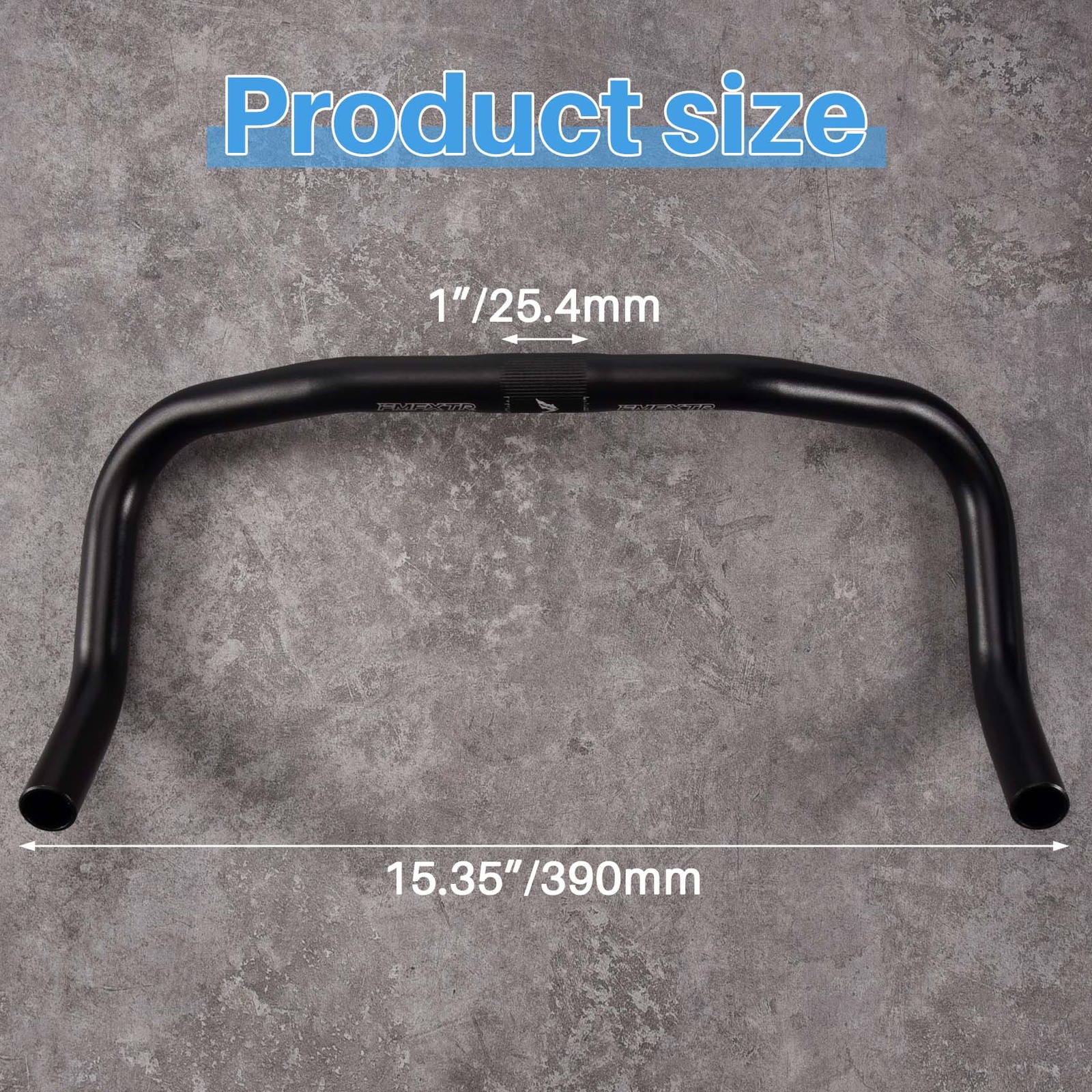 Bike Bullhorn Handlebar Aluminum Alloy 25.4mm 390mm Handlebar for Fixed7249