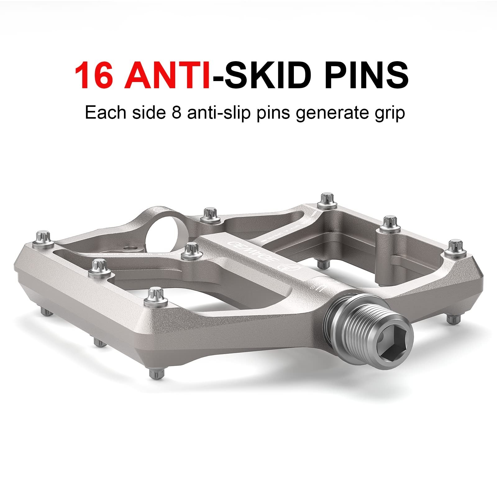 Road/Mountain Bike Pedals – 3 Bearings Bicycle Pedals – 9/16” CNC Machined