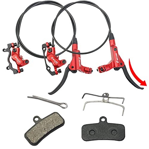 zoom HB876 4-Piston Pre-Bled Hydraulic Disc Left-Front&Right-Rear ZM3000 Red