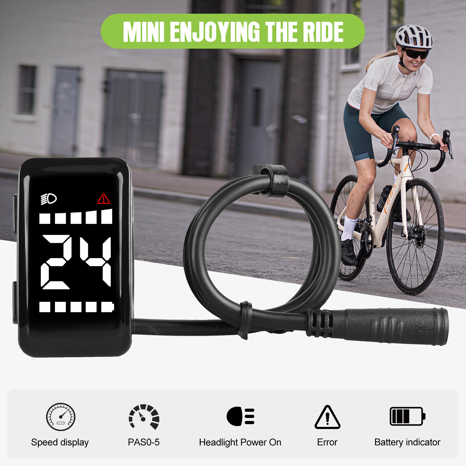 DZ04 LCD Display Speedmeter for e Bike BAFANG BBS02 BBSHD Mid Motor