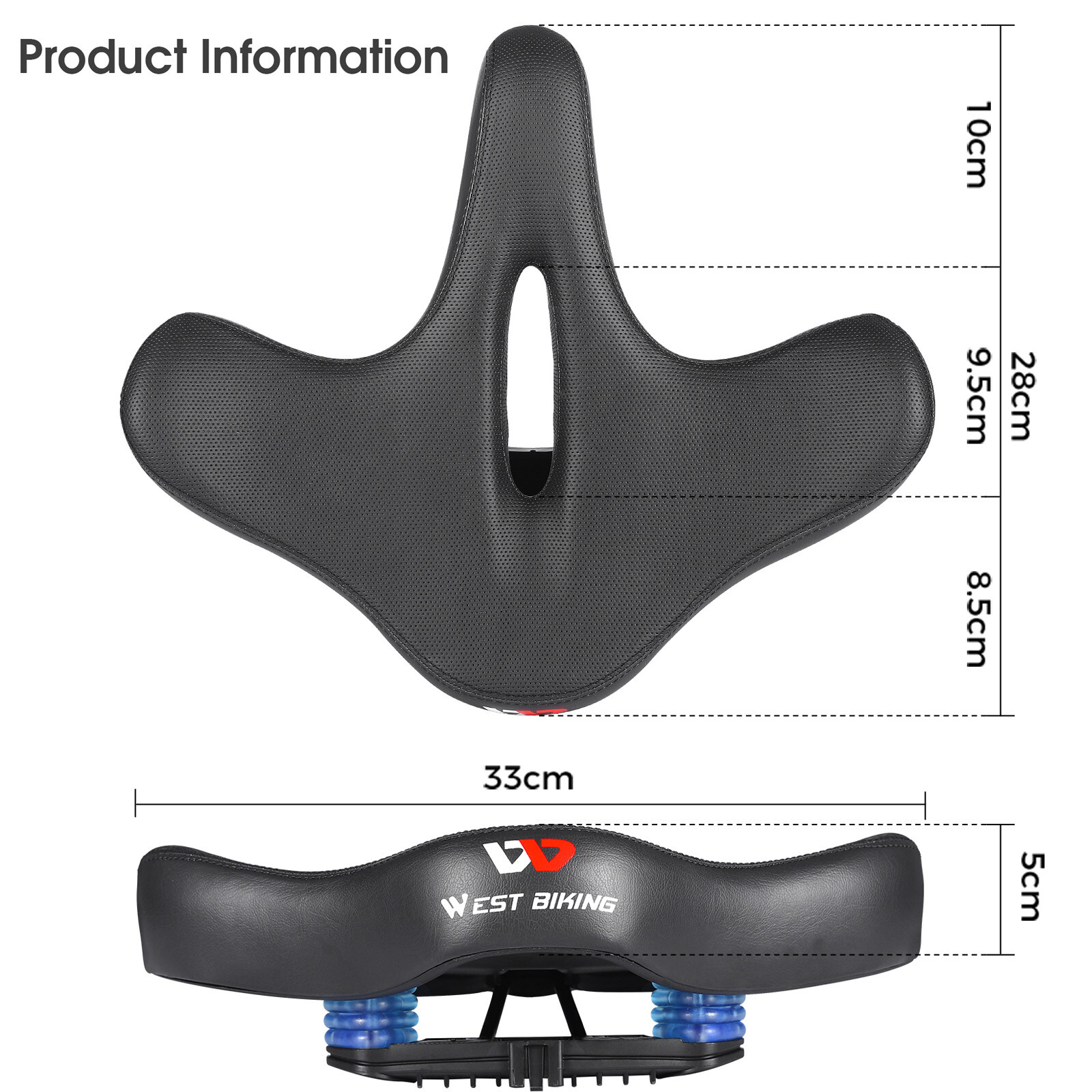 WEST BIKING Widen Ergonomic Bicycle Saddle Soft Cushion Cycling Bike Seat Saddle