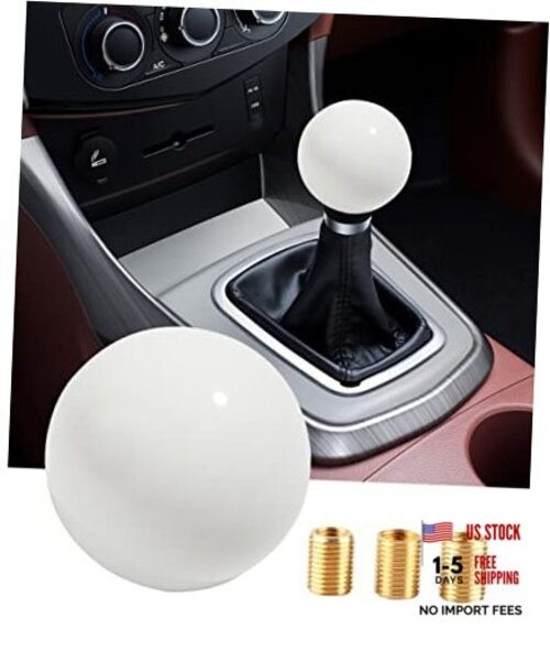 Shift Knob Manual Gear,Round Shift Knob Acrylic Gear Shift Knob,4 5 6 White