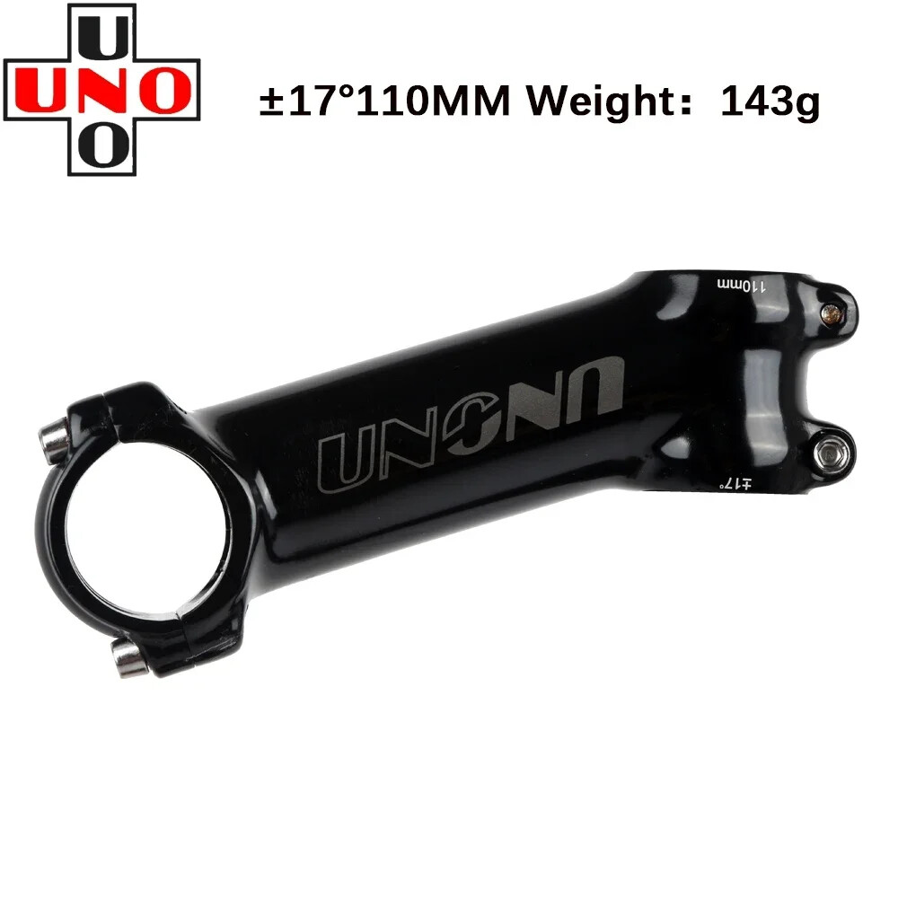 UNO Black Stem Bike Ultralight 7 17 35 Degree MTB Road Stem Fork 28.6 31.8mm