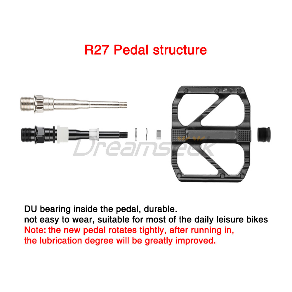 Bike Pedal 9/16″ DU Bearing Sealed Flat Platform Road Bicycle Aluminum Non-Slip