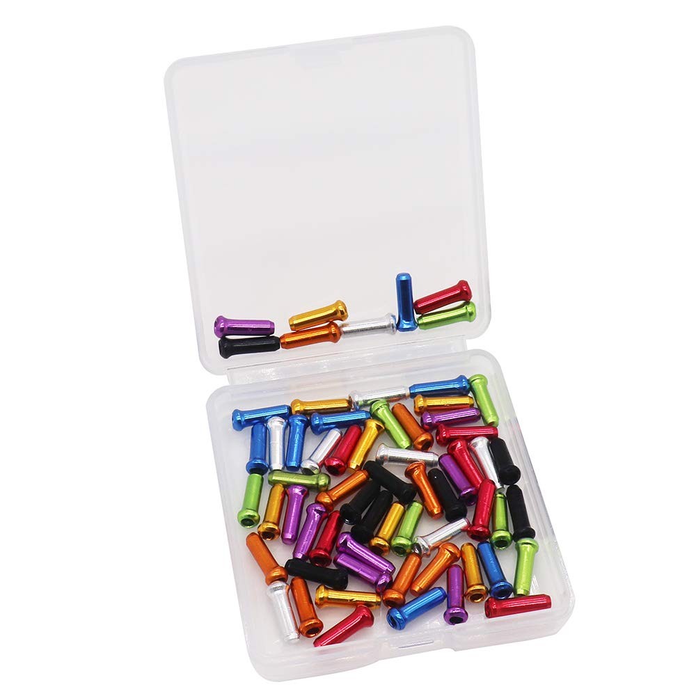 8 Color 48 PCS, Cable End Crimps, Bike Caps, 0.08 inches, 48PCS
