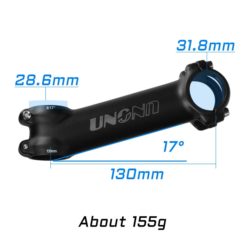 7/17 Degree MTB Road Bicycle Stem 31.8mm 60-130mm Bicycle Power Parts