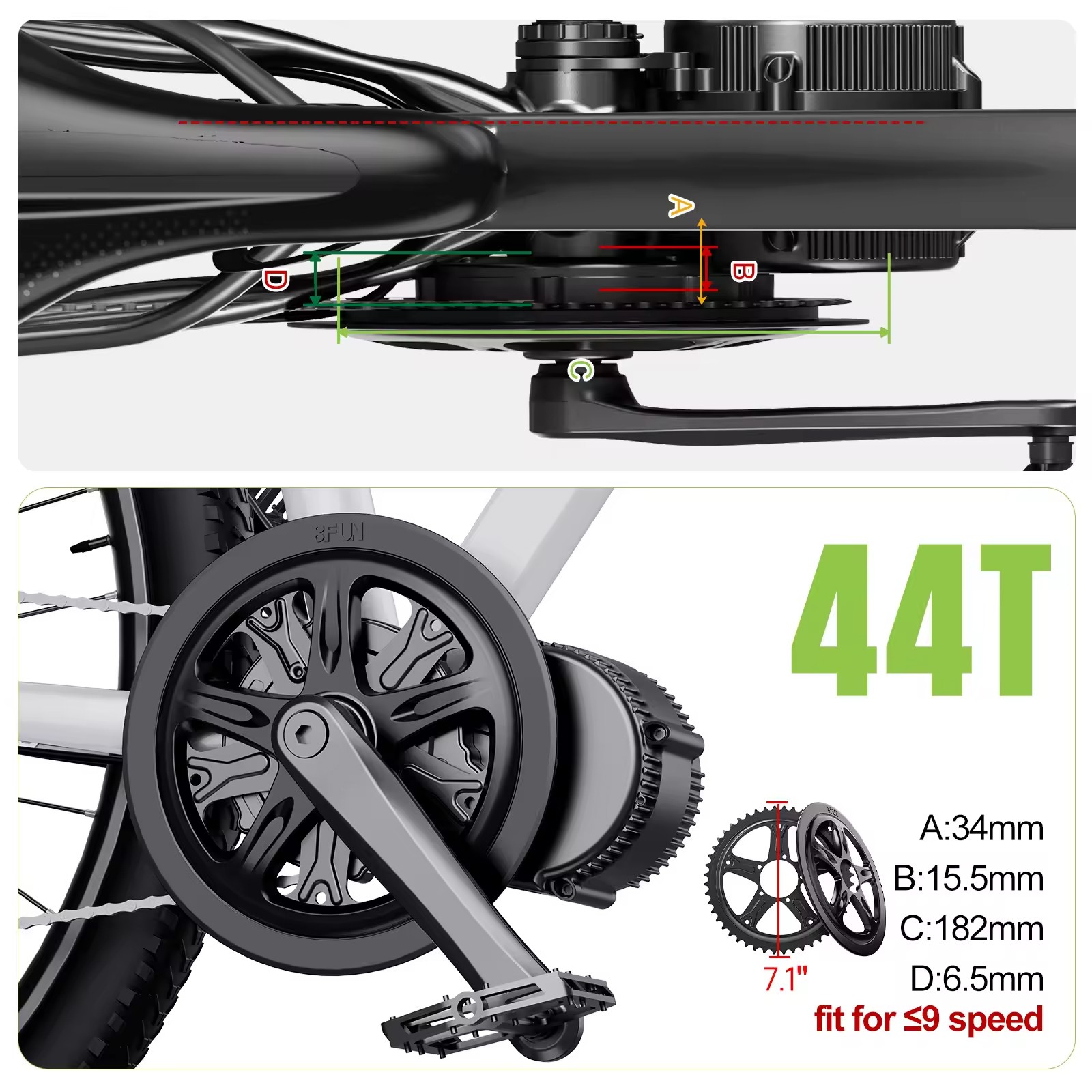 Bafang 48V Mid Drive Motor Kit 500W 750W 1000W EBike Conversion Kits BB68-120mm