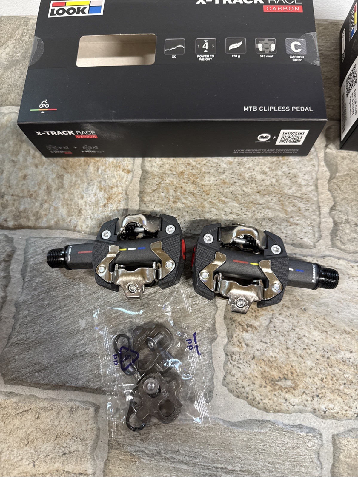 Look X-track Race Carbon Mtb Clipless Pedals And Cleats NIB (NW)