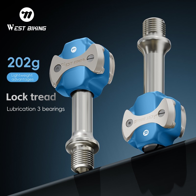 Road Bike Lock Pedals 3 Bearing for SPEEDPLAY Bicycle Clipless Pedals Blue