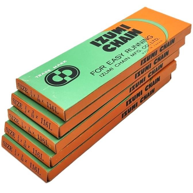 5-Pack IZUMI 410C STD 3/32″ 5/6/7-Speed Chain for Classic Vintage Bicycle Lot