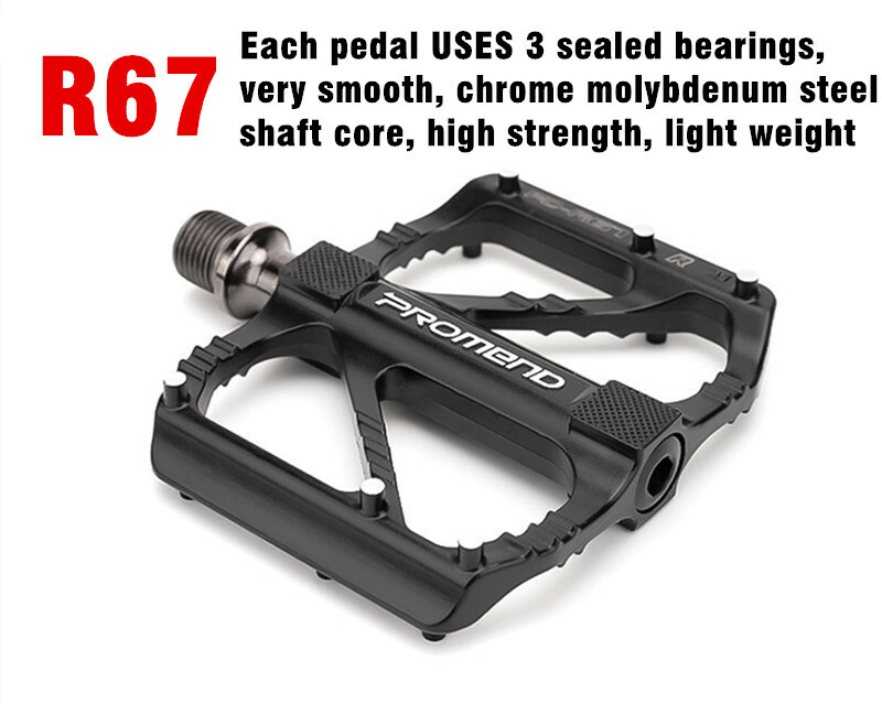 PROMEND Folding Bike Pedals Quick Release MTB Road Bicycle Flat Pedals 3 Bearing